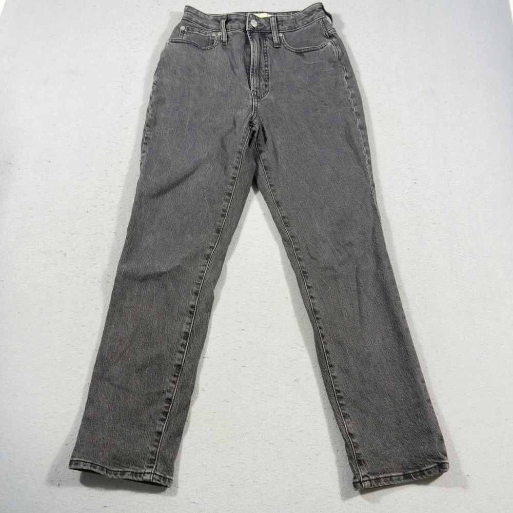 Madewell The Curvy Perfect Vintage Jean Black Gray Denim Size 25 High Rise